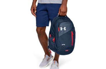 Image of Under Armour Ua Hustle 4.0 Backpack, Academy/white - 1342651409OSFA