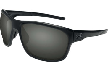 Image of Under Armour UA No Limits Sunglasses, Gray Lens, Satin Black, One Size Fits Most, UA8613130-010100