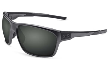 Image of Under Armour UA No Limits Sunglasses, Gray Lens, Satin Carbon, One Size Fits Most, UA8630130-060100