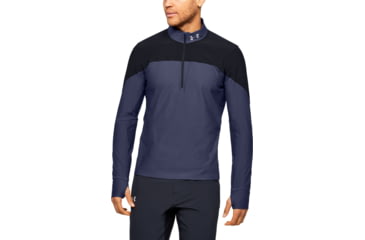 Image of Under Armour UA Qualifier 1/2 Zip Shirt - Mens, Medium, Blue Ink, 1326595497MD
