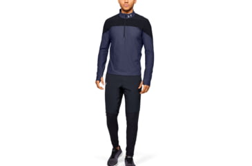 Image of Under Armour UA Qualifier 1/2 Zip Shirt - Mens, Medium, Blue Ink, 1326595497MD