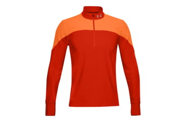 Image of Under Armour UA Qualifier 1/2 Zip Shirt - Mens, Extra Large, Ultra Orange, 1326595856XL