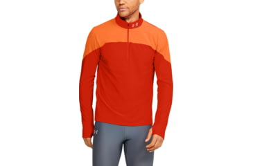 Image of Under Armour UA Qualifier 1/2 Zip Shirt - Mens, Extra Large, Ultra Orange, 1326595856XL