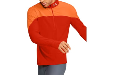 Image of Under Armour UA Qualifier 1/2 Zip Shirt - Mens, Extra Large, Ultra Orange, 1326595856XL