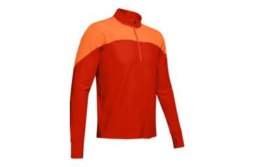 Image of Under Armour UA Qualifier 1/2 Zip Shirt - Mens, Extra Large, Ultra Orange, 1326595856XL