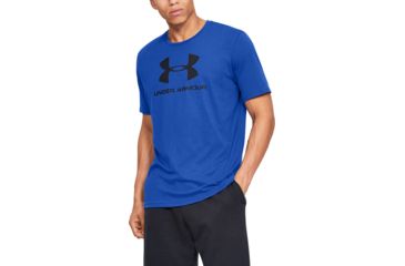 Image of Under Armour UA Sportstyle Logo T-Shirt - Men's, Medium, Blue, 1329590486MD