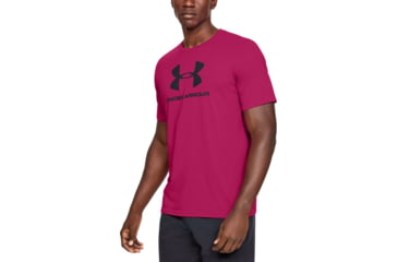Image of Under Armour UA Sportstyle Logo T-Shirt - Mens, Extra Large, Exuberant Pink, 1329590671XL