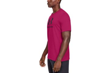 Image of Under Armour UA Sportstyle Logo T-Shirt - Mens, Extra Large, Exuberant Pink, 1329590671XL