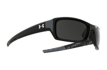 Image of Under Armour UA Surge Sunglasses,Shiny Black Frame w/UA Wordmark,Gray Lens U8600033-5100