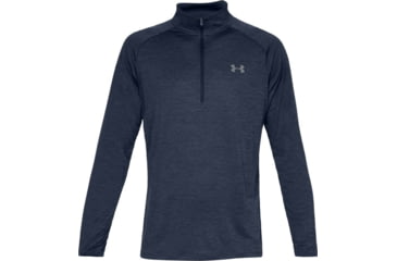 Image of Under Armour UA Tech 1/2 Zip Long Sleeve Shirt - Mens, Academy/Steel, Small, 1328495409SM