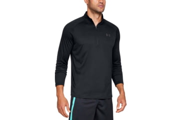 Image of Under Armour UA Tech 1/2 Zip Long Sleeve Shirt - Mens, Black, Small, 1328495001SM