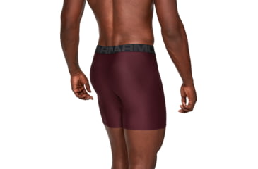 Image of Under Armour UA Tech Boxerjock 6in 2-Pack - Mens, Dark Maroon, X-Large, 1327415601XL