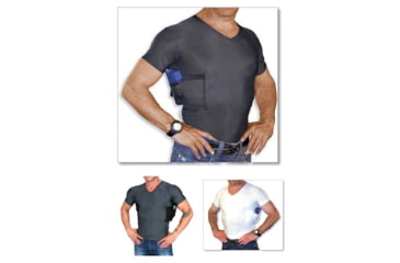 Image of Undertech Undercover Ultimate Compression V-Neck Concealment Holster Shirts, Black, Grey, White