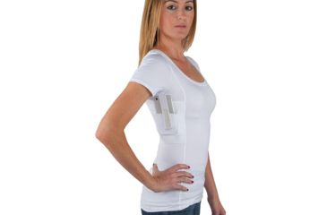 Image of UnderTech Undercover UTUC Womens Concealment Scoop Neck Shirt, White, X-Small 4012-WHI-XS