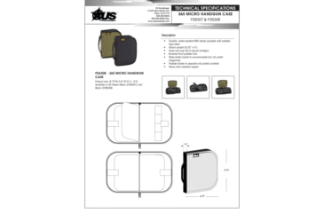 Image of US PeaceKeeper P26308 365 Micro Black Holds 1 Handgun Polyester, P26308