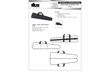 Image of US PeaceKeeper Pistol Grip Shotgun Case - Black 33 x 8.5 x 2, P30033