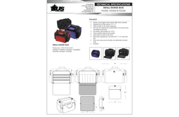 Image of US PeaceKeeper Small Range Bag, Red w/Black Accents, 600 Denier Polyester, 14x8.5x8 P22202