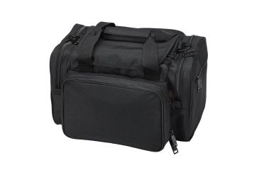 Image of US Peacekeeper Small Range Bag Ripstop Nylon/Rugged Water-Resistant 600 Denier Polyester, Black, 14in x 8in x 8.5in, NSN NO P22205
