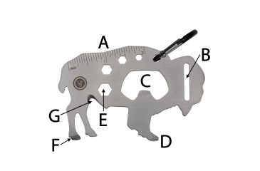 Image of UST Buffalo Tool A Long Multi-Tool, Titanium 20-12236