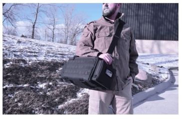 Image of UTG Pro All-in-1 Range/Utility Go Range Bag, Black, 21 in X 9 in X 8 in PVC-P365B