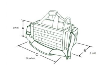 Image of UTG Pro All-in-1 Range/Utility Go Range Bag, Black, 21 in X 9 in X 8 in PVC-P365B