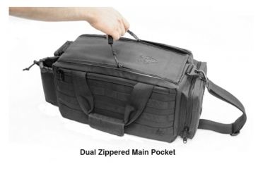 Image of UTG Pro All-in-1 Range/Utility Go Range Bag, Black, 21 in X 9 in X 8 in PVC-P365B