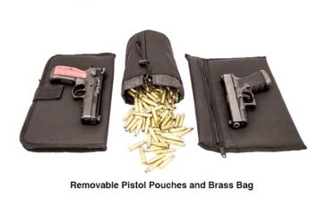 Image of UTG Pro All-in-1 Range/Utility Go Range Bag, Black, 21 in X 9 in X 8 in PVC-P365B