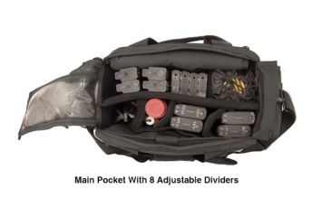 Image of UTG Pro All-in-1 Range/Utility Go Range Bag, Black, 21 in X 9 in X 8 in PVC-P365B