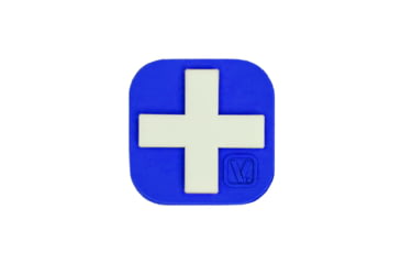Image of Vanquest Gear 1.5 in x1.5 in Medical Cross Glow In The Dark Patch, Blue, 9ZMDCR-150-BLU-GITD