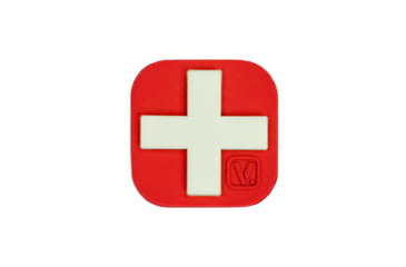 Image of Vanquest Gear 1.5 in x1.5 in Medical Cross Glow In The Dark Patch, Red, 9ZMDCR-150-RD-GITD