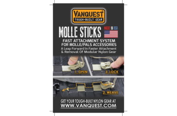 Image of Vanquest Gear 5in MOLLE STICKS STIX 4 Pack, Coyote Tan, Small 99MS5X4-CT