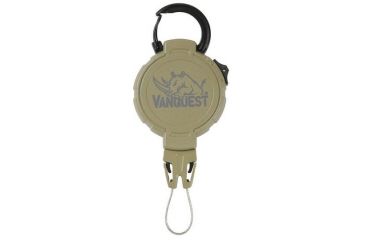 Image of Vanquest Gear EXTREME Gear Retractor, Large w/ Carabiner Ring, Coyote Tan 99TREX-L-CARA-CT