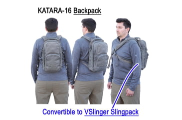 Image of Vanquest Gear Katara 16 Urban Backpack, Wolf Gray, Medium, 774116WG