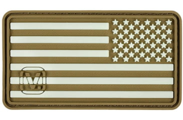Image of Vanquest Gear US Flag Reversed / Right-Star - Glow In The Dark Patch, Coyote Tan, 9ZUSFGR-275-CT-GITD