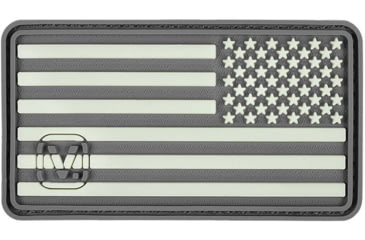 Image of Vanquest Gear US Flag Reversed / Right-Star - Glow In The Dark Patch, Wolf Gray, 9ZUSFGR-275-WG-GITD