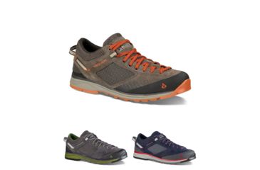 Image of Vasque Grand Traverse Hiking Boots - Men's, Bungee/Rooibos Tea, Magnet/Pesto, Navy/Flame Scarlet