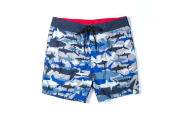 Image of Vast Shark Camo Print Men's Boardshort, Navy, B631-123