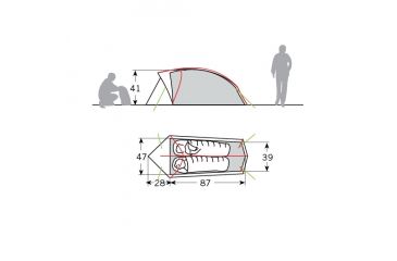 Image of Vaude Hogan Ultralight 2 Pers Tent, Green 723055