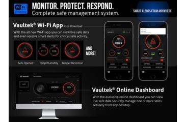 Image of Vaultek Safe NMX Large Capacity Rugged Bluetooth Smart Safe, Black, NMX-BK
