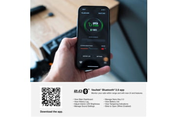 Image of Vaultek Safe SR20 Bluetooth 2.0 Slider Safe, Black, SR20-BK