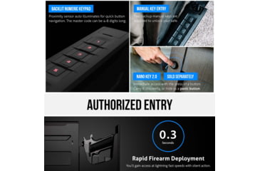 Image of Vaultek Safe SR20 Bluetooth 2.0 Slider Safe, Black, SR20-BK