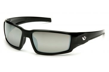 Image of Venture Gear Pagosa Shooting Glasses, Silver Mirror Anti-Fog Lens, Black Frame VGSB570T