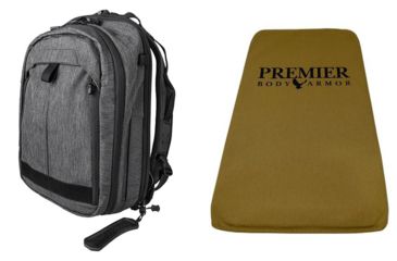 Image of Vertx EDC Transit Sling Backpack in Heather Black with Premier Body Armor Ballistic Panel