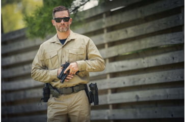 Image of Vertx Fusion Flex Long Sleeve Shirt, Desert Tan - VTX8240DT2XLLONG