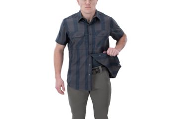 Image of Vertx Guardian 2.0 Short Sleeve Shirt - Men's, Small, Blue Ash Plaid, F1 VTX1431 BLAP SMALL