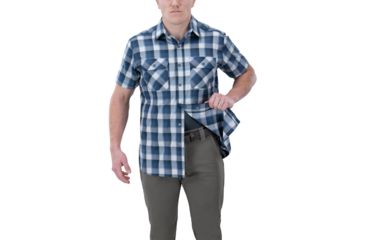Image of Vertx Guardian 2.0 Short Sleeve Shirt - Men's, Small, Pipeline Blue Plaid, F1 VTX1431 PBLP SMALL