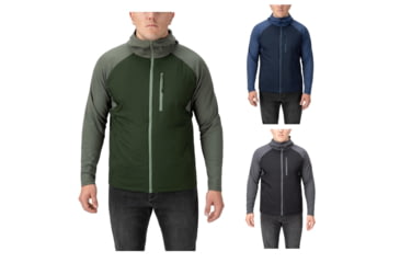 Image of Vertx Manitou Hybrid Hooded Jacket - Mens, Canvas Green/Compass Green, Dark Sky/Open Water Blue, It's Black/Tarmac