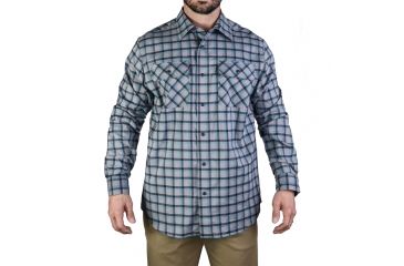 Image of Vertx Men's  Weapon Guard Long Sleeve Guardian Shirt, Blue Plaid, Extra Large Regular F1 VTX1440 BLP XLARGE REG