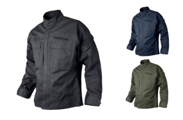 Image of Vertx Men's Recon Polyester/Cotton Ripstop Garrison Shirt, Black, Navy, OD Green