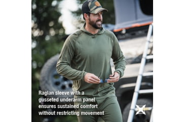 Image of Vertx Merino Base Layer Hoody - Mens, Ranger Green, Small, VTX1529RGNSMALLNA